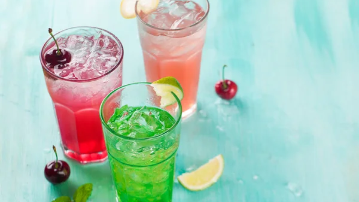 colored drinks