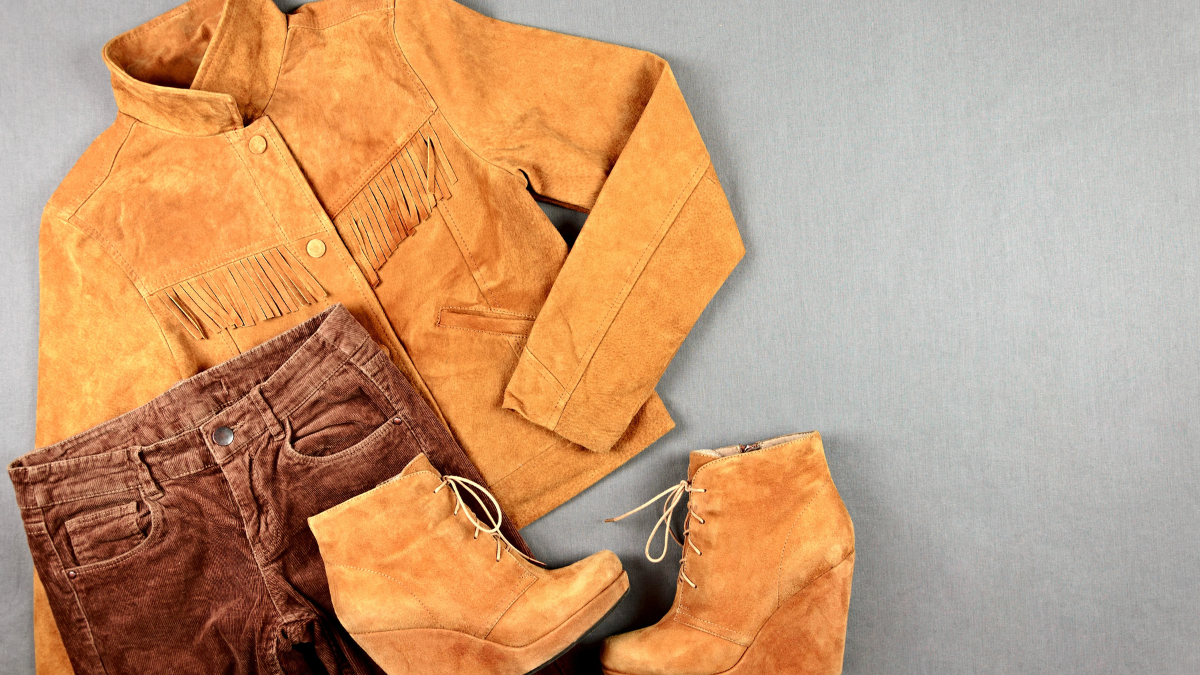 fall outfit with suede