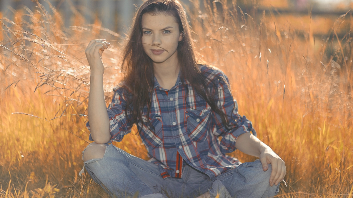 girl in field