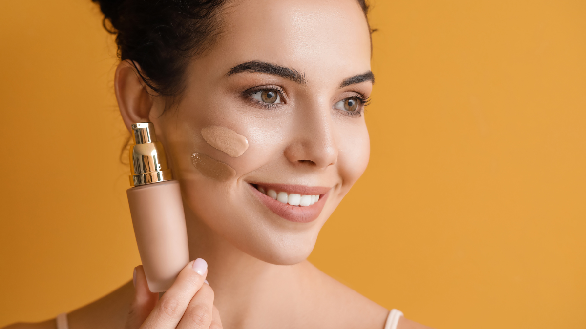 girl with foundation