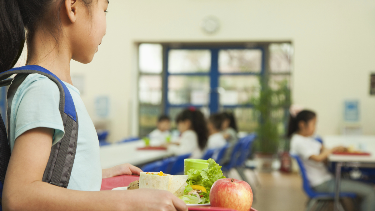 kid in cafeteria