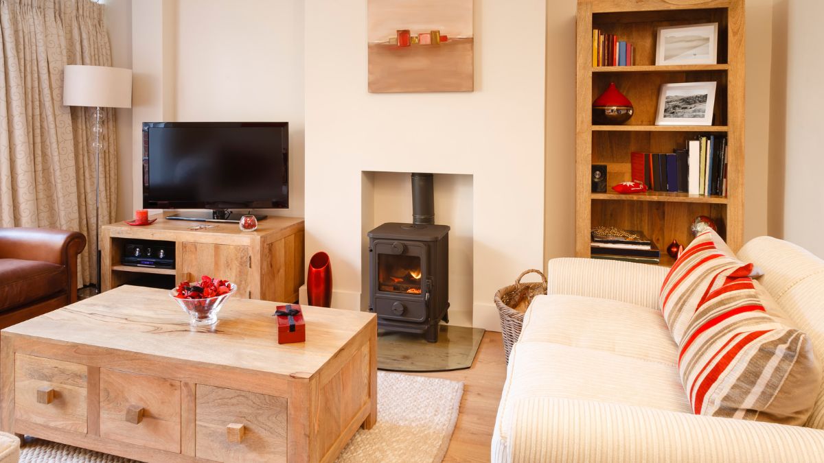 living room with Warm Wall Colors