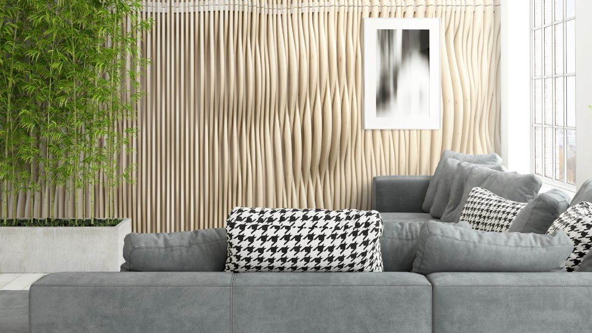 living room with texture