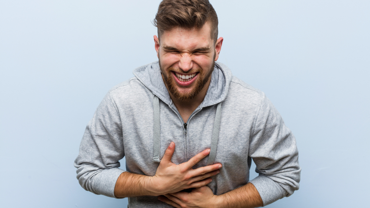 man laughing