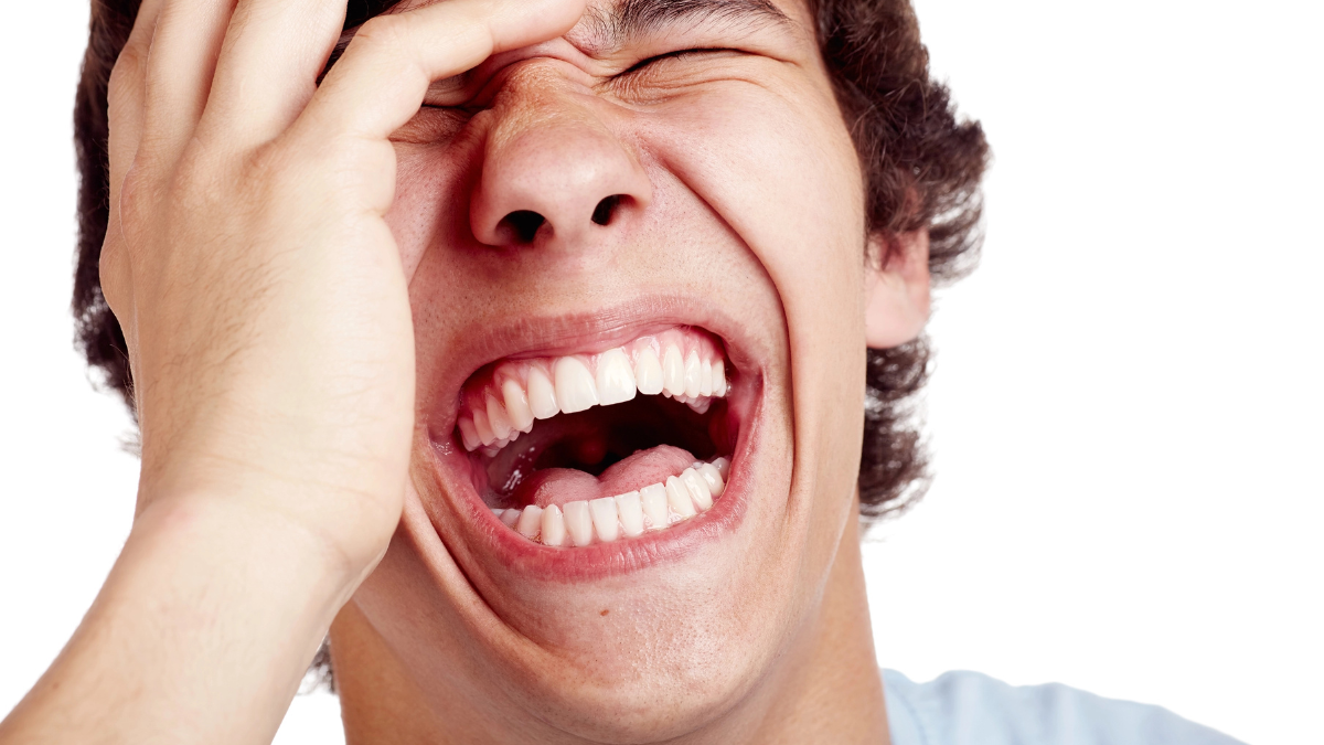 man laughing