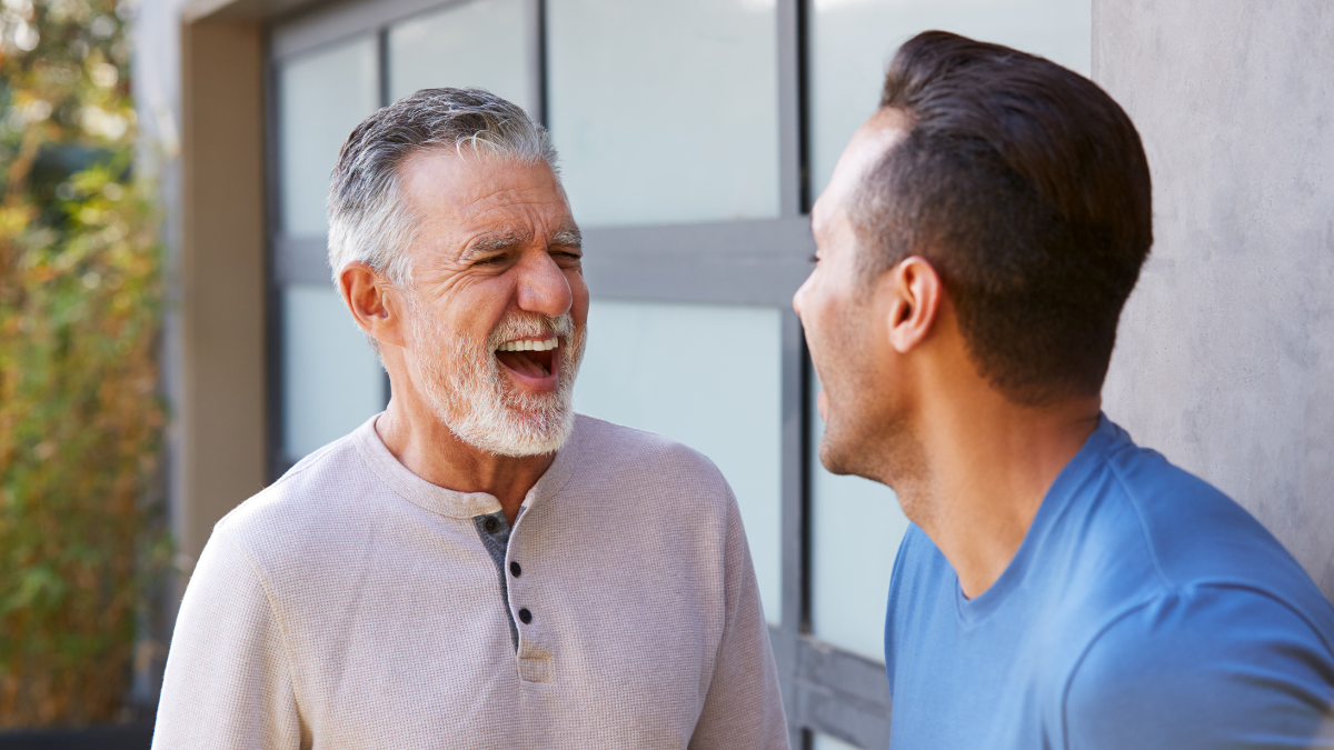 men laughing