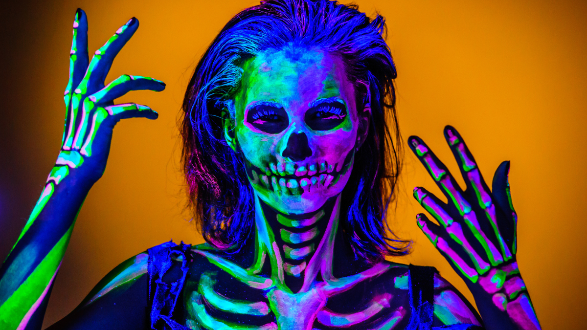 neon skeleton