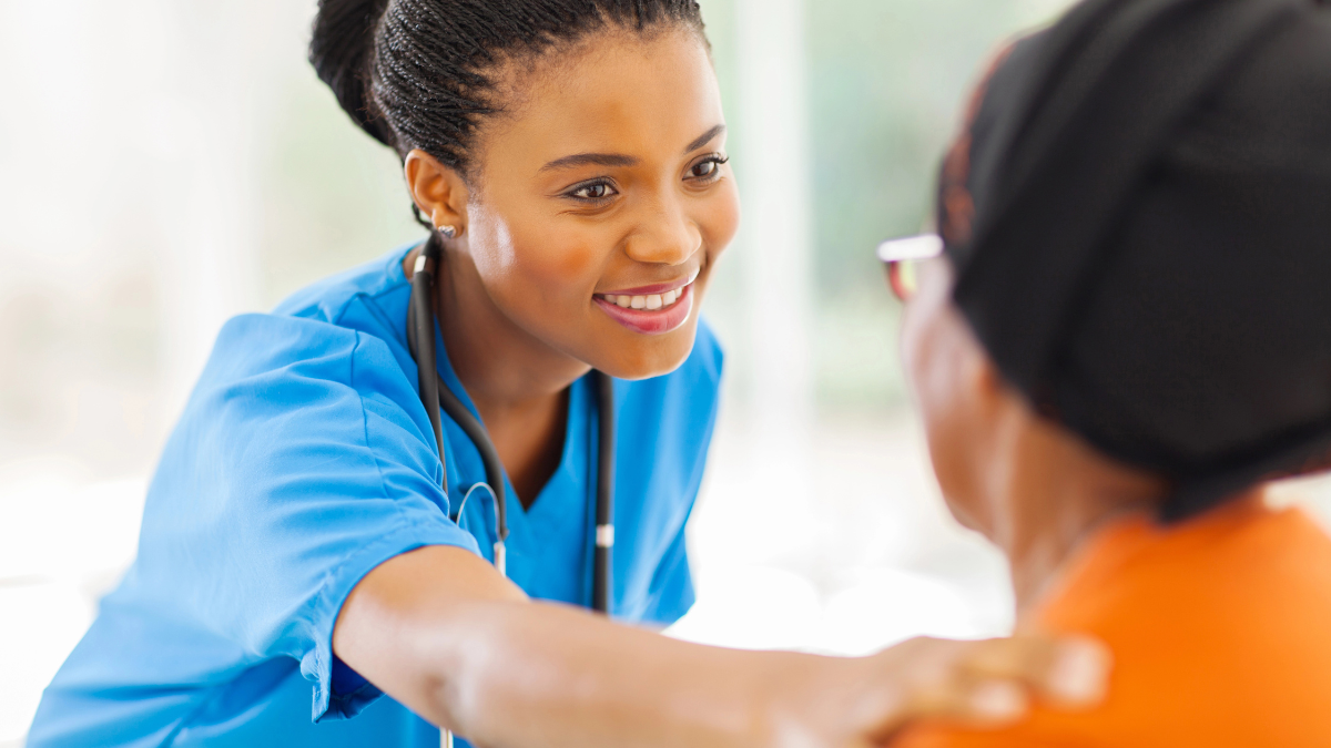 nurse with person