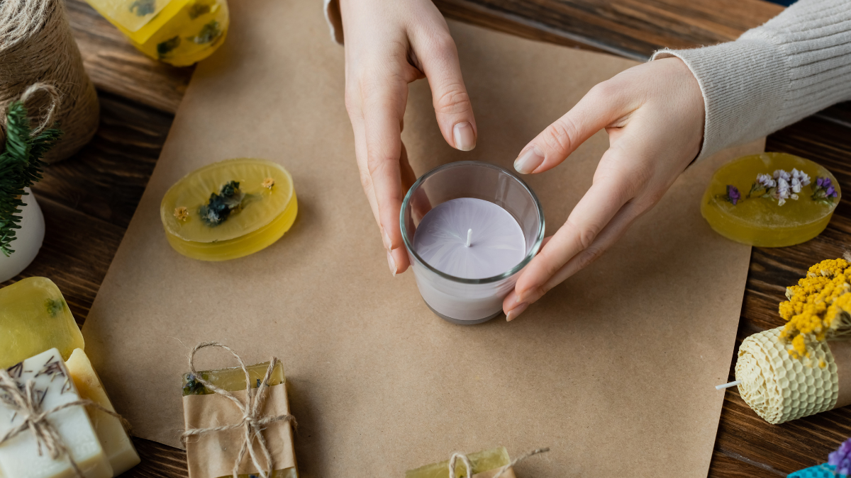 person making candles