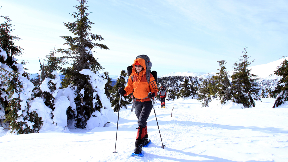 snowshoeing