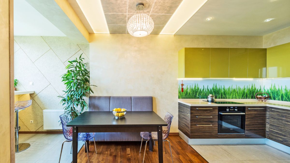 well lit kitchen