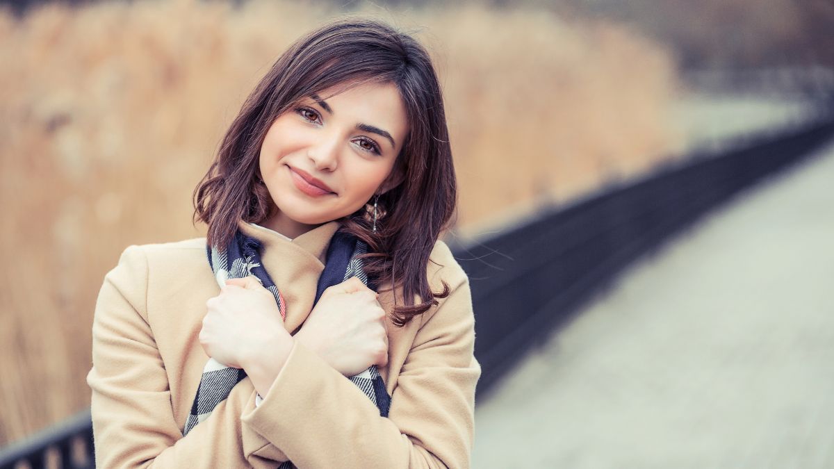 woman giving herself a hug