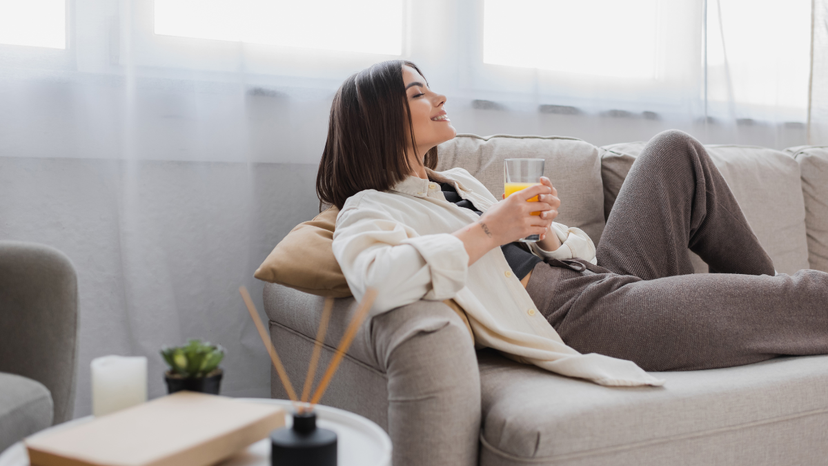 woman in living room