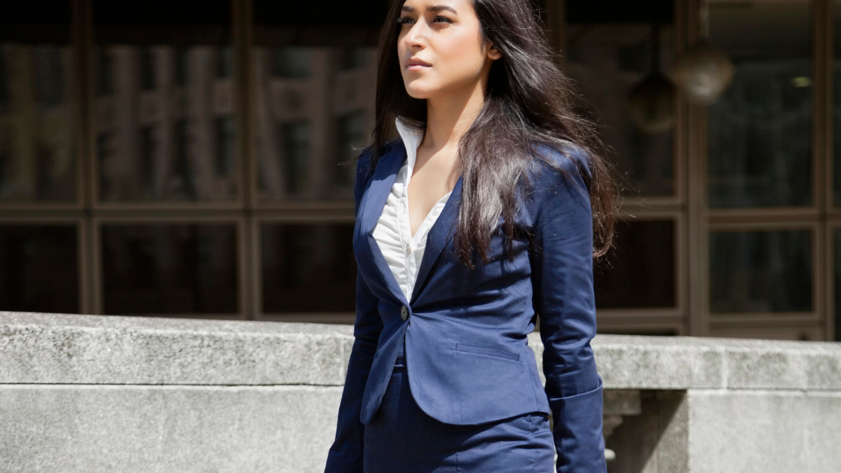 woman in suit.