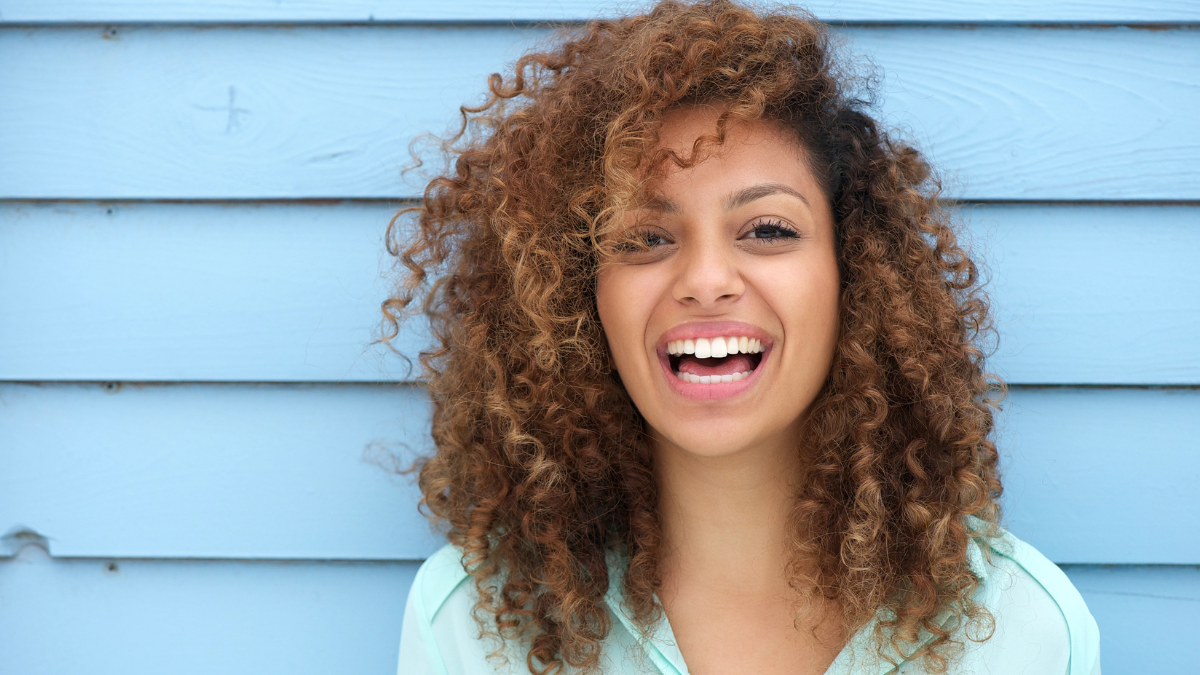 woman laughing