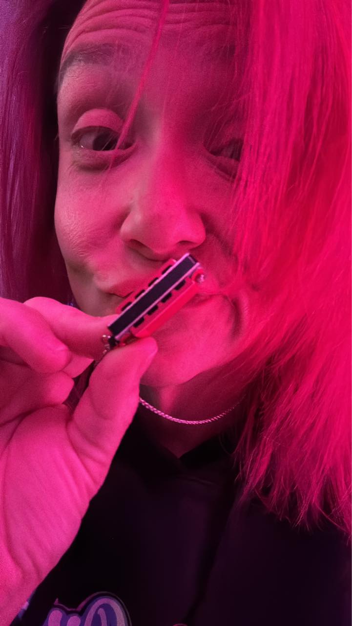 My pink harmonica