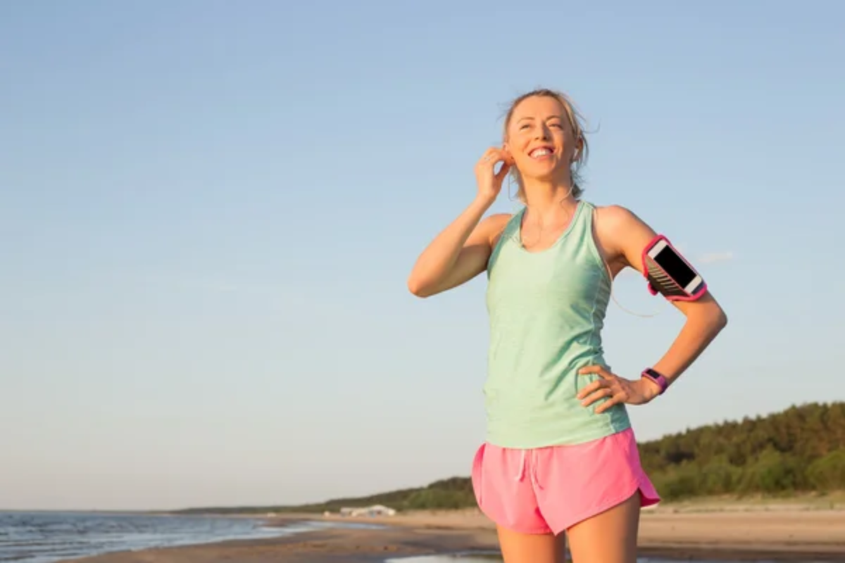 Woman Beach Exercise
