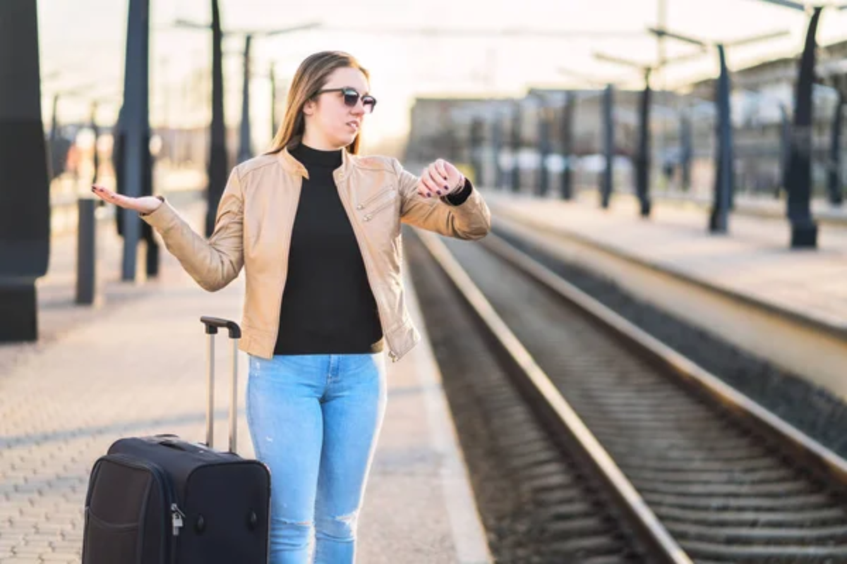 Woman Train Travel