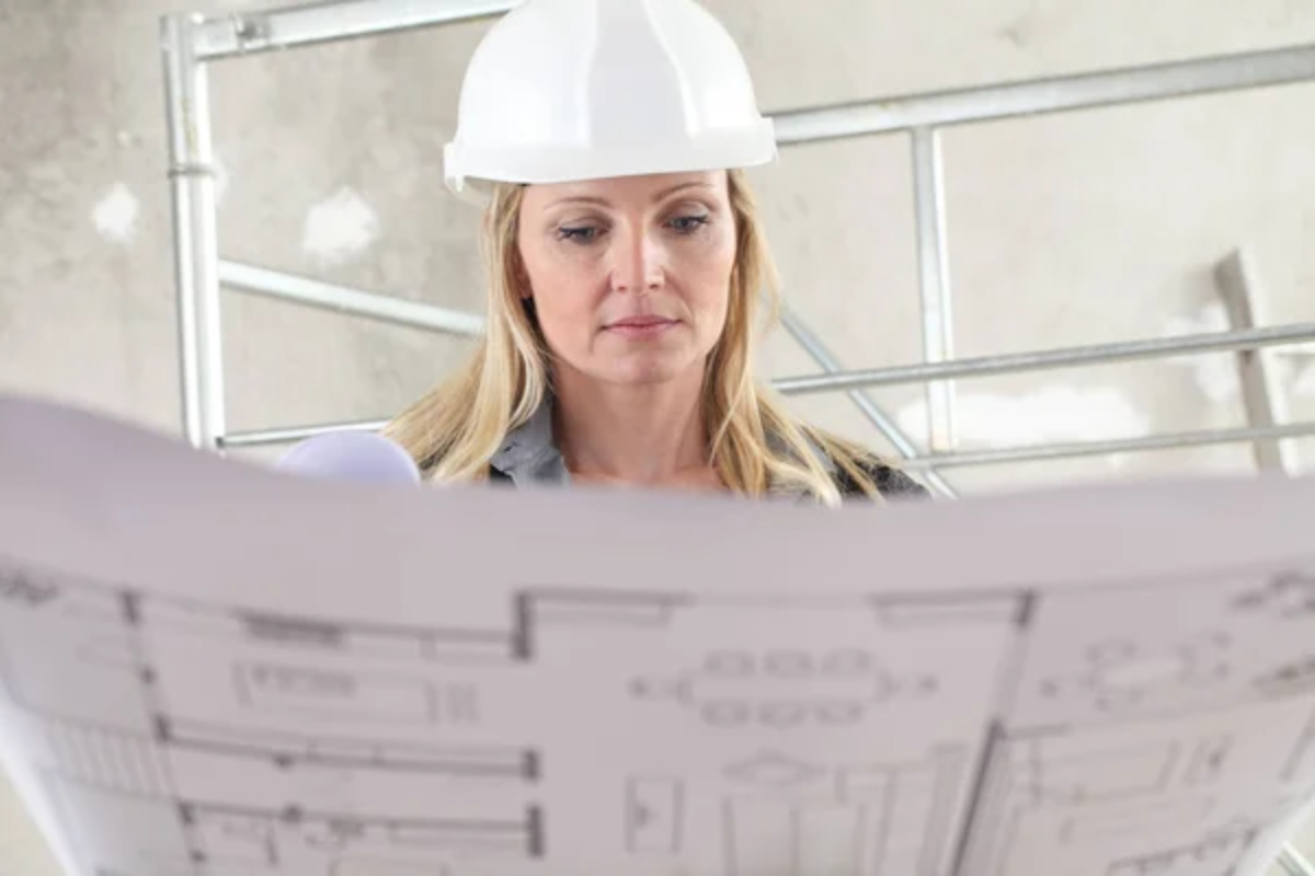 Woman Working Construction
