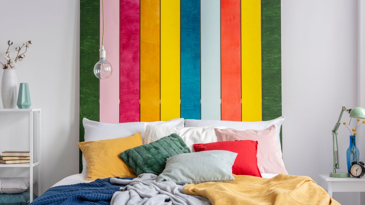 colorful headboard