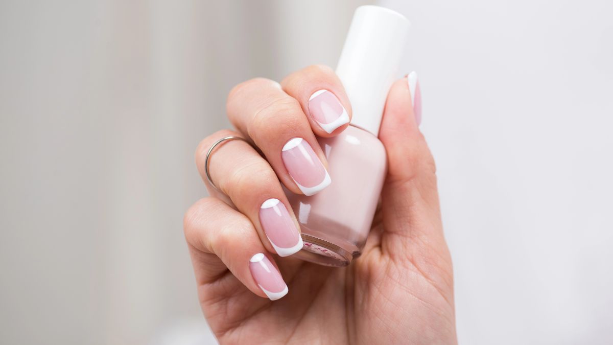 hand with nail polish