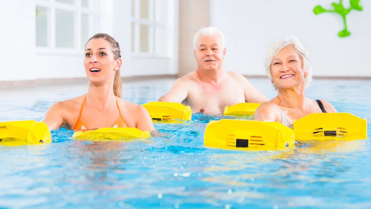 people with water weights