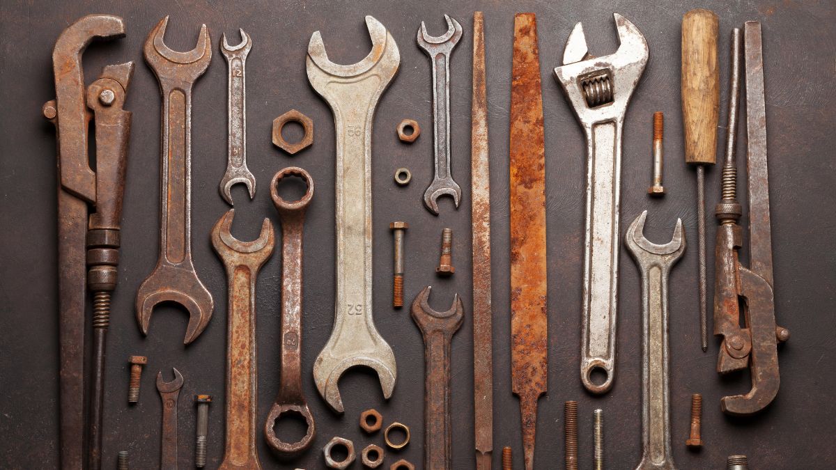 rusted tools