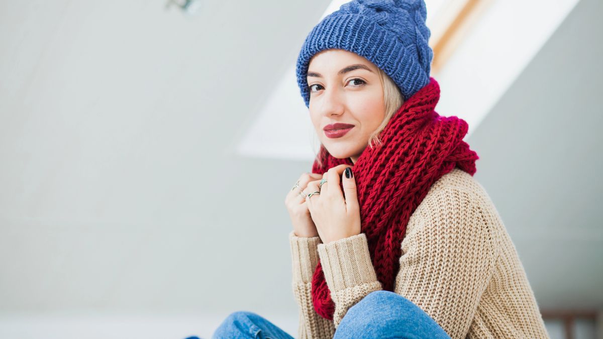 woman in comfy sweater