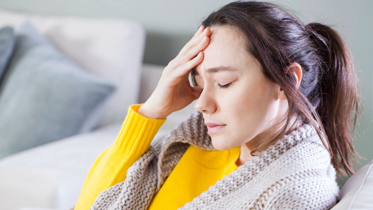 woman with headache