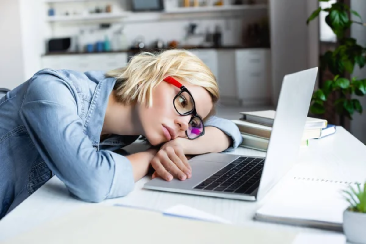 Bored Woman Work Computer