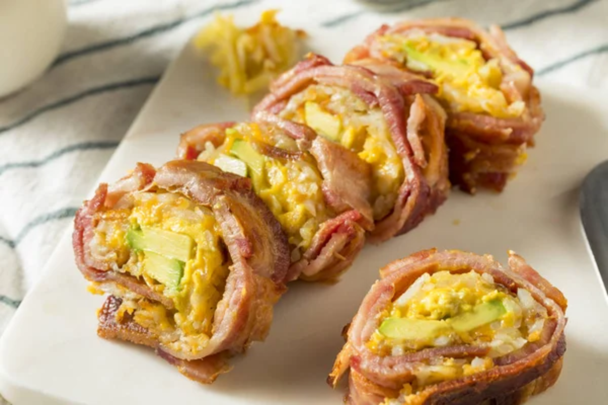 Breakfast Sushi Roll Food