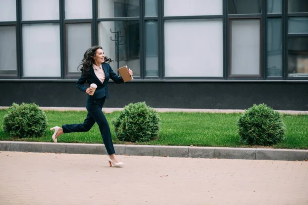 Business Woman Running