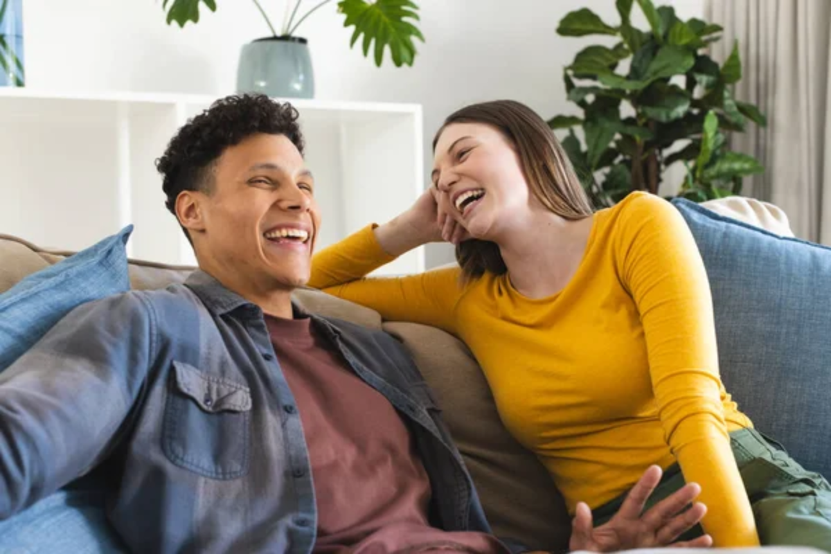 Couple Laugh