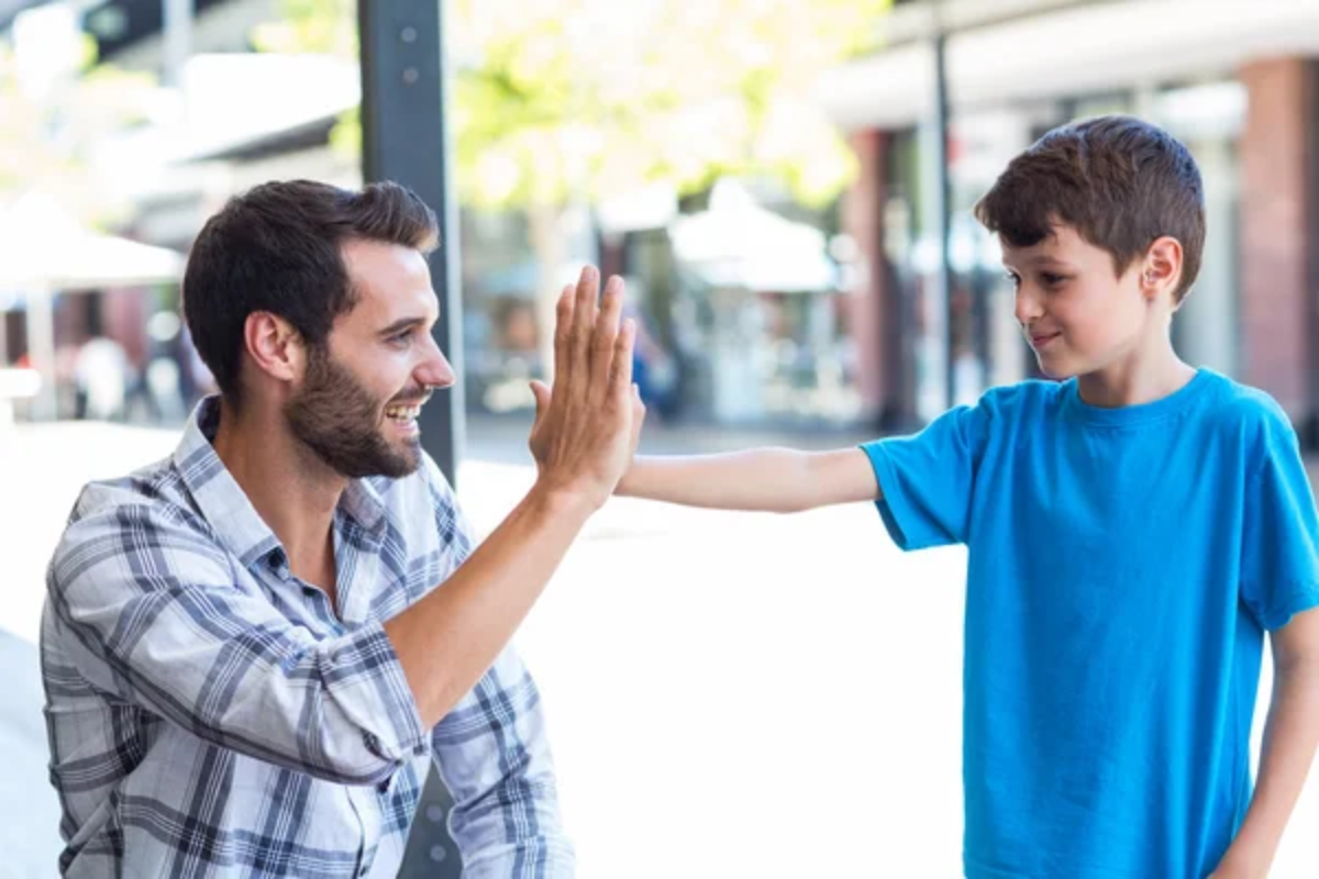 Father Son High Five