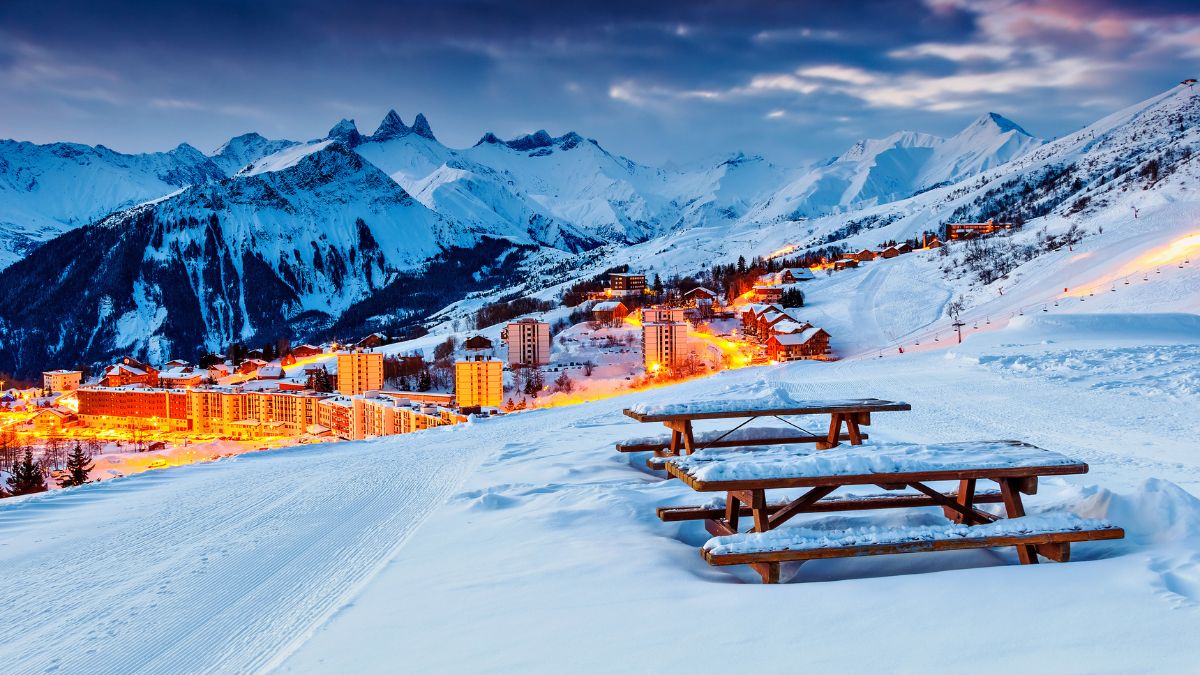 French Alps ski resort