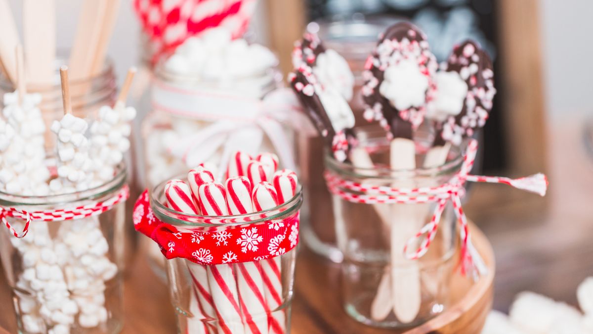 Glass Jars with Holiday Treats