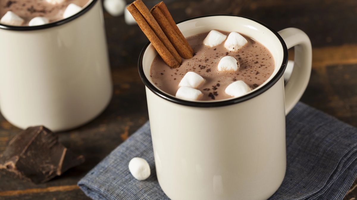 Hot Chocolate with marshmallows and cinnamon
