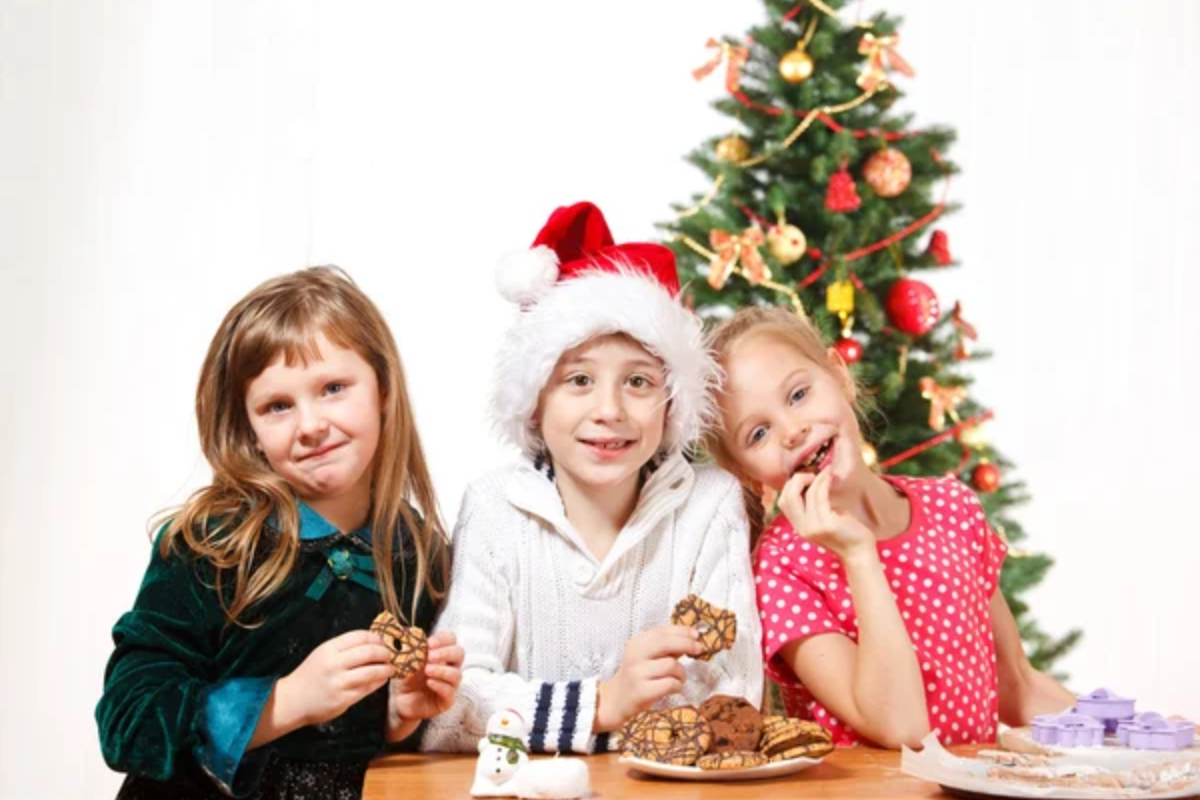 Kids Christmas Eating