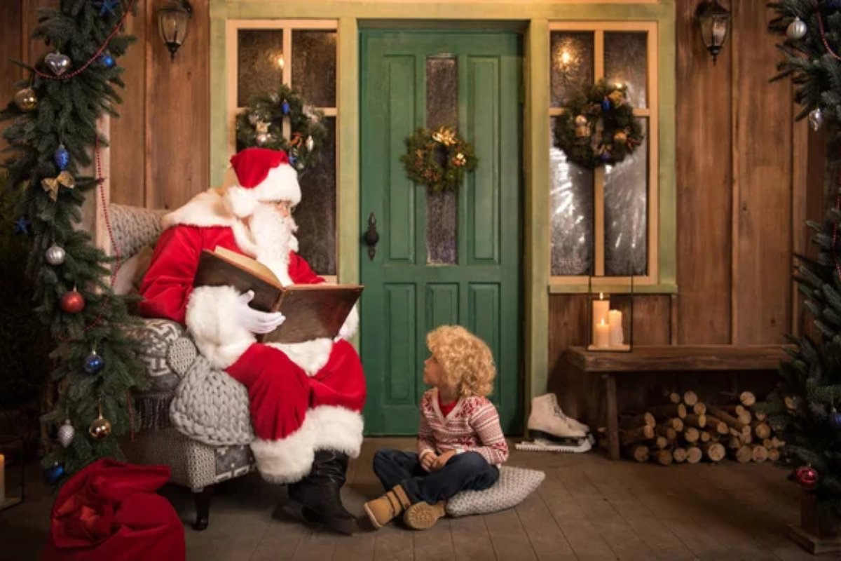 Santa Read Book Christmas