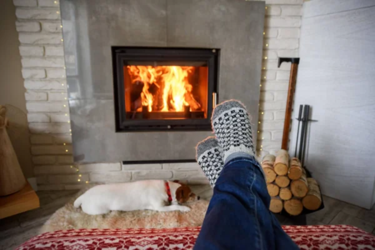 Socks Fireplace Winter