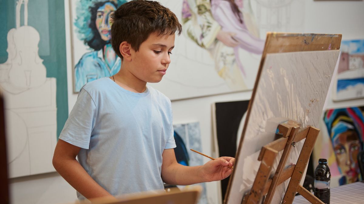 boy painting