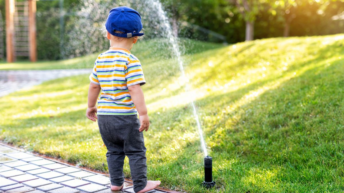 boy with sprinkler