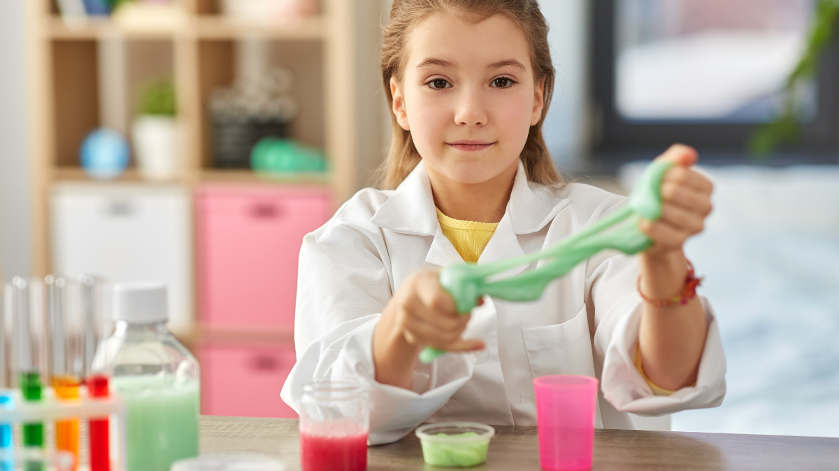 kid with slime