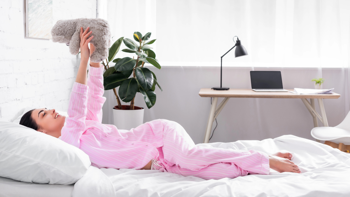 pajamas on bed
