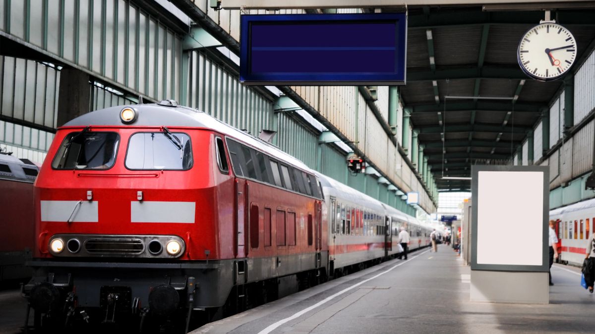 red train in europe