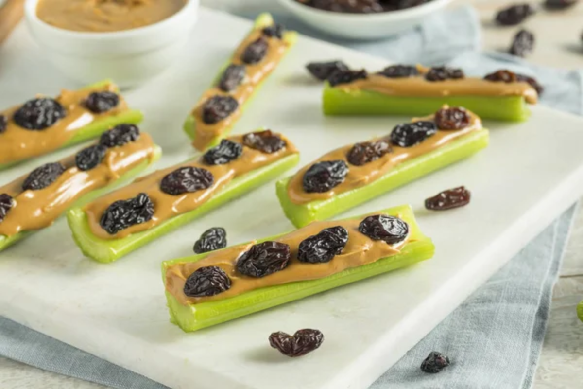 Celery Peanut Butter Raisins Ant on a Log