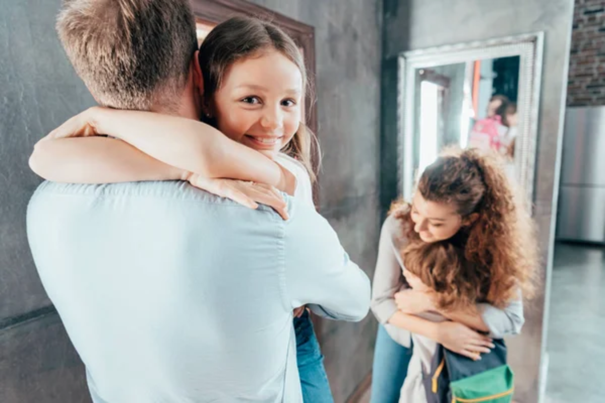Parents Kids Hug