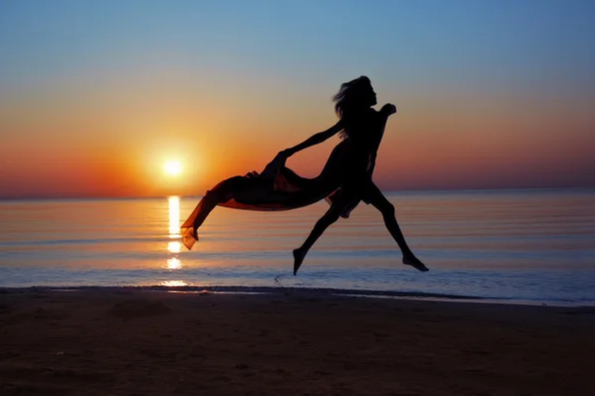 Woman Sunset Beach