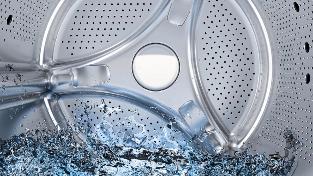 water in washer