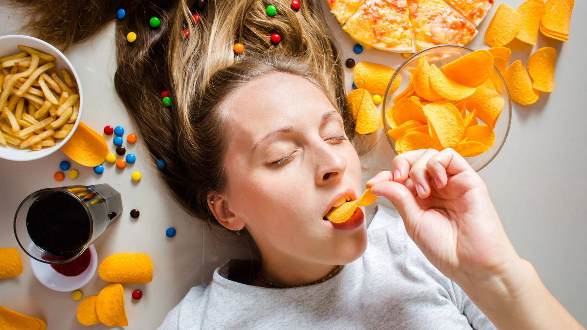 woman with snacks